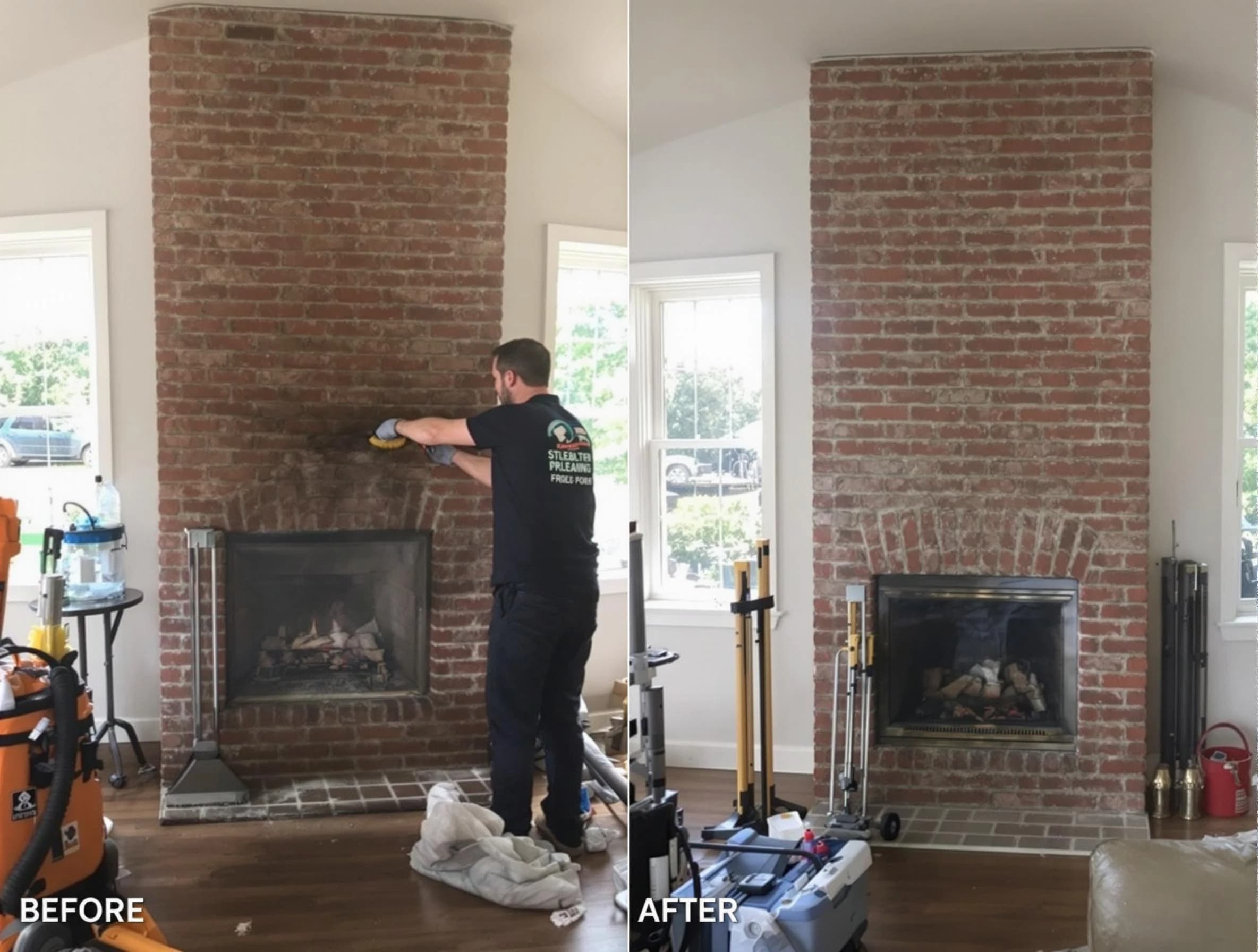 Finished chimney sweeping service by Jonesboro Chimney Sweep in Jonesboro, GA