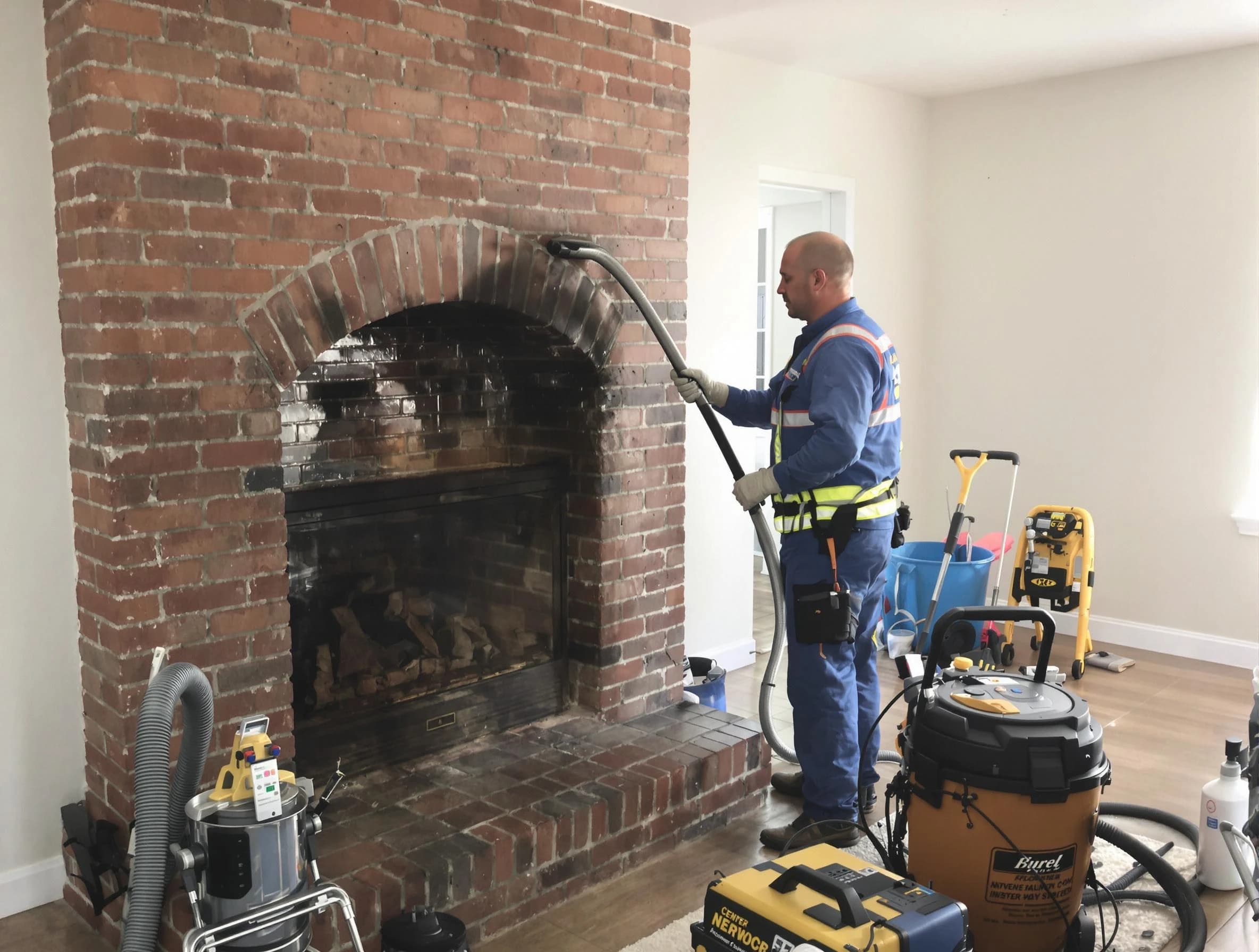 Jonesboro Chimney Sweep expert performing detailed chimney sweep in Jonesboro, GA