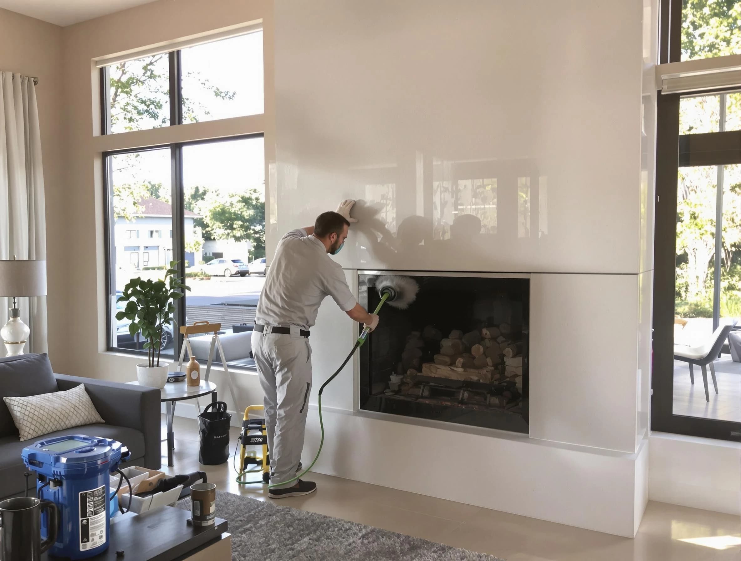 Jonesboro Chimney Sweep performing thorough soot removal in Jonesboro, GA