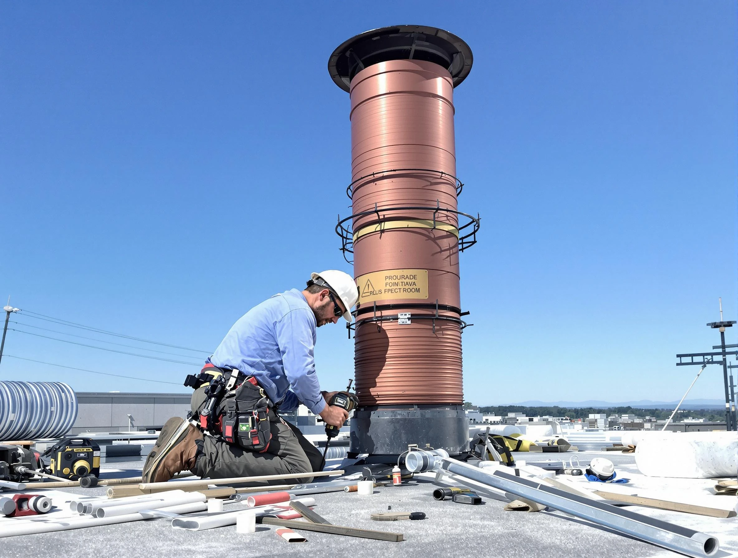 Installed chimney liner by Jonesboro Chimney Sweep in Jonesboro, GA