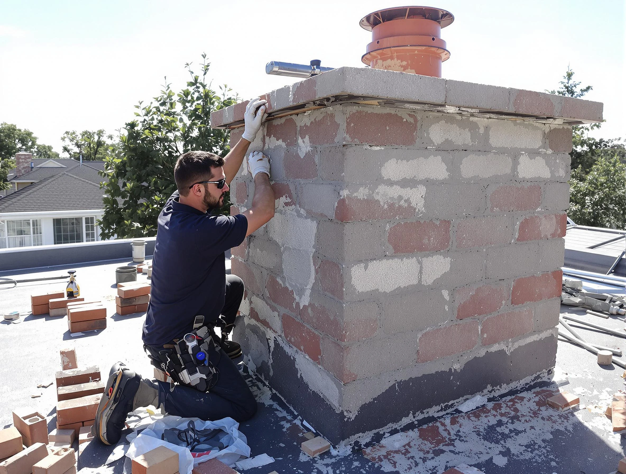 Advanced chimney repair process by Jonesboro Chimney Sweep in Jonesboro, GA