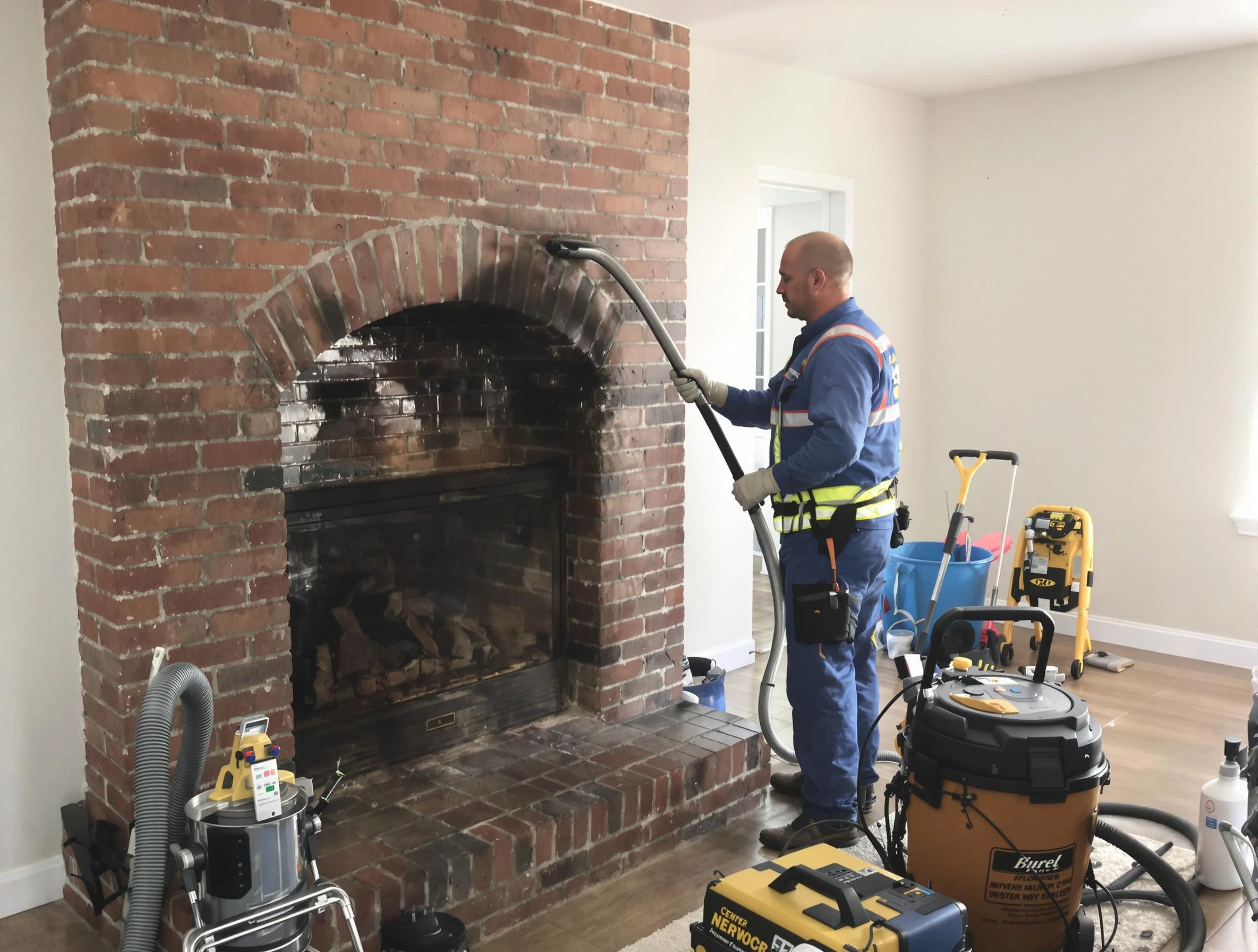 Jonesboro Chimney Sweep expert performing detailed chimney sweep in Jonesboro, GA