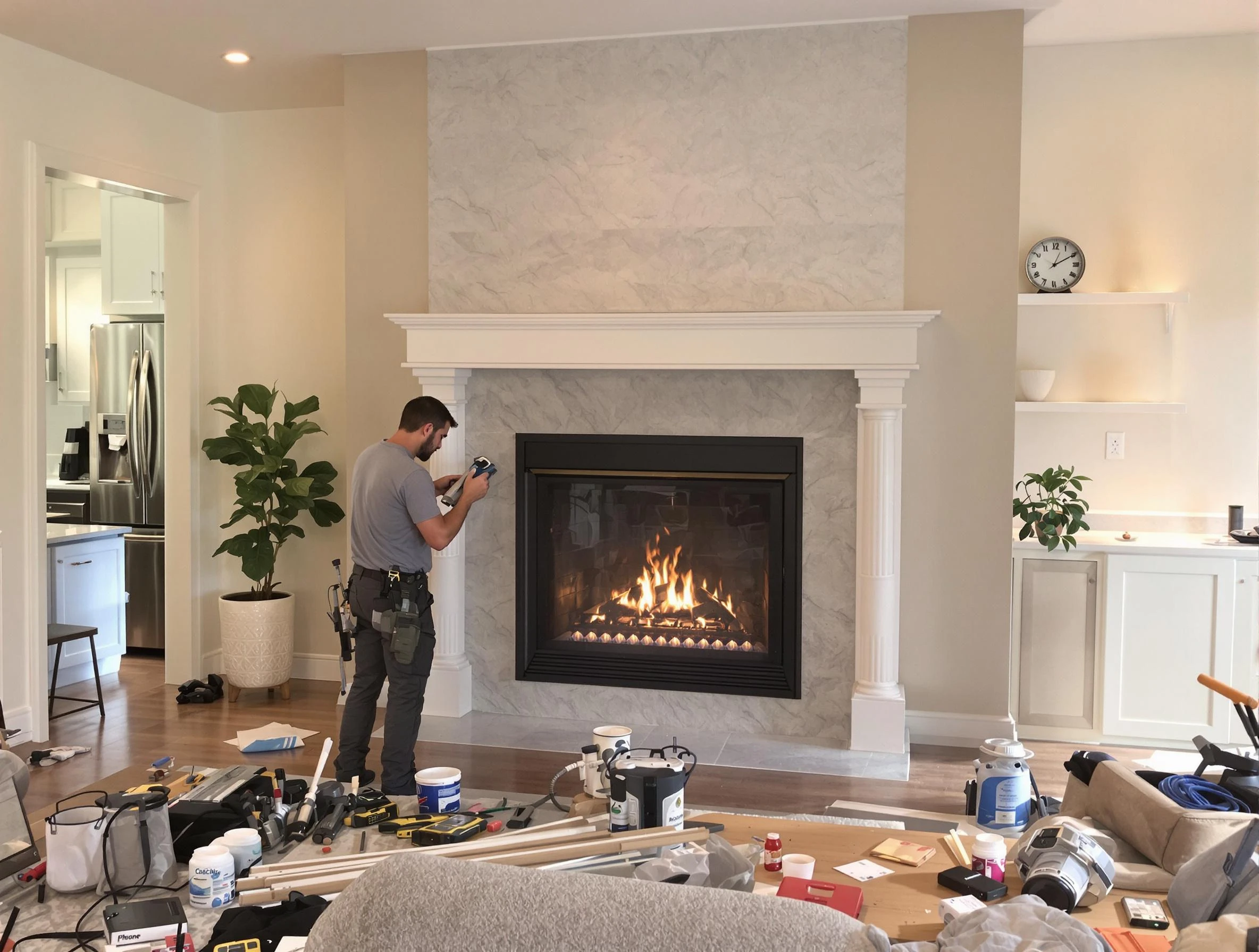 Newly installed fireplace by Jonesboro Chimney Sweep in Jonesboro, GA